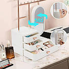 Органайзер для косметики та прикрас на 3 секції, Esmeralda / Підставка для біжутерії зі стійкою та дзеркалом, фото 8