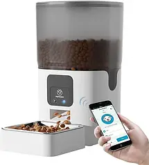 Автоматична кормушка для котів і собак Papifeed 6L, смарт кормушка з WIFI, Білий