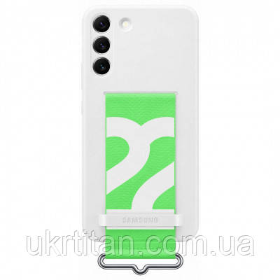 Оригінал! Чохол до мобільного телефона Samsung Silicone with Strap Cover Galaxy S22 Plus White (EF-GS906TWEGRU) - Вища Якість!, фото 1