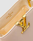 Жіноча сумка Луї Віттон Louis Vuitton Capucines Mini White/Gold, фото 3