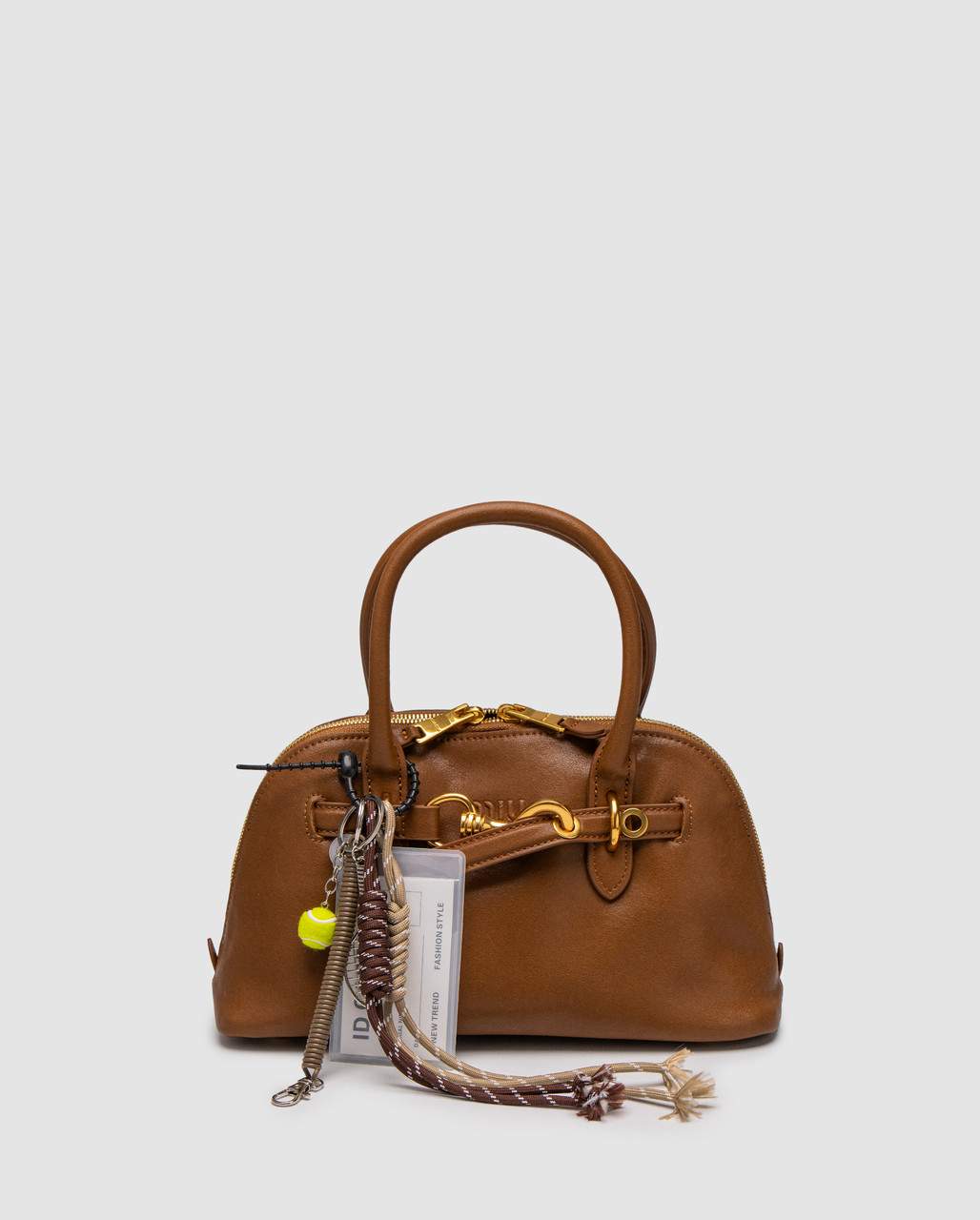 Сумка Міу Міу Miu Nappa Leather Top-Handle Bag Brown