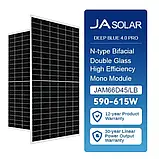 Монокристалічна двостороння сонячна панель JA Solar JAM66D45-615/LB 615 Wp, Bificial, n-type, фото 5