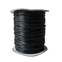 Шнур Вощений, товщина 2,5 мм, чорний