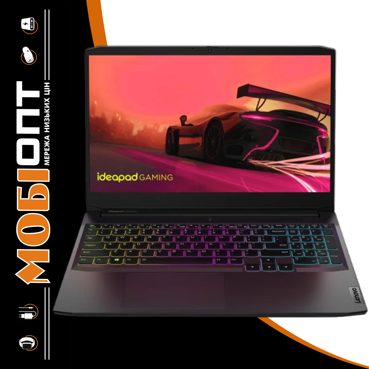 Ноутбук Lenovo IdeaPad Gaming 3 15ACH6 Shadow Black (82K202DCRA) UA UCRF
