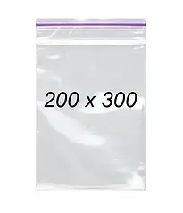 Зіп пакети 200 х 300 мм 50 мкм, пакети із замком Zip-Lock 100 шт