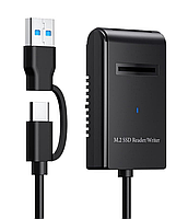 Док станція Deepfox M02 для NVMe (PCIe) M2 SSD USB 3.2 Gen 2 Type-C, фото 6