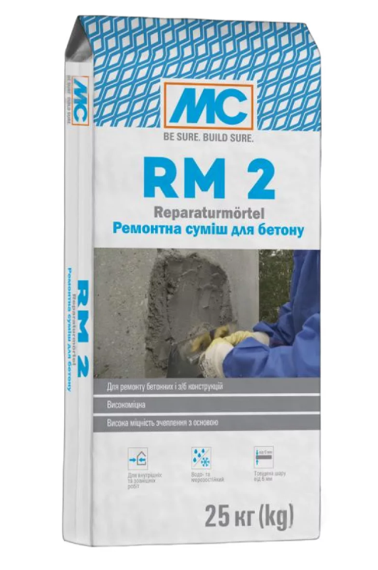 Ремонтна суміш для бетону MC-Bauchemie RM 2, 25 кг