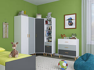 Сучасні модульні дитячі меблі з кутовою шафою для дитини школяра підлітка Тіммі ВМВ Холдинг