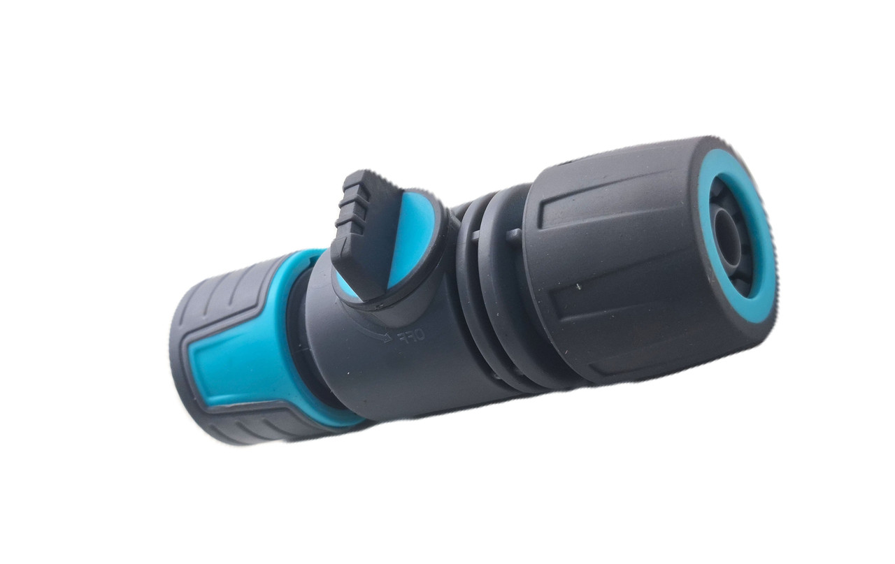 Конектор із краном для шлангів 1/2, фото 1