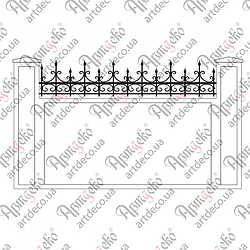 Кована огорожа, паркан 2500х500.(КО-22) КОМПЛЕКТ ЕЛЕМЕНТІВ