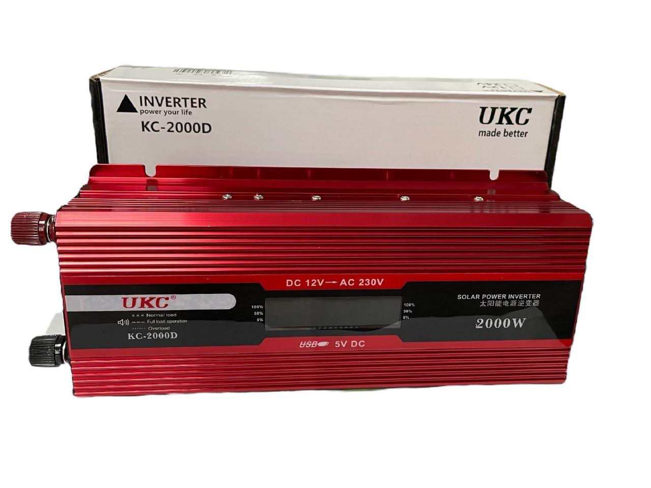 Перетворювач напруги інвертор із дьком 2000W 12 V (UKS)