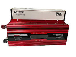 Перетворювач напруги інвертор із дьком 2000W 12 V (UKS)