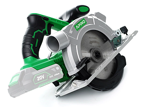 Пила циркулярна акумуляторна 20 В 165 мм APRO 20CS (895362) без АКБ, без ЗУ, фото 2