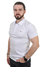 Футболка-поло чоловіча Tommy Hilfiger 25-256-01 біла, фото 3