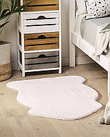 Килим зі штучного хутра кролика, колір білий UNDARA