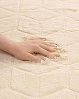 Килим із штучного хутра кролика 160 x 230 см бежевий THATTA