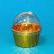 Золоті форми 50х40 мм + кришка (50 шт.) золото