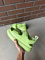 Женские сандалии Ugg Goldenglow Sandals Light green (зеленые) модные босоножки на лето UG102 Угг