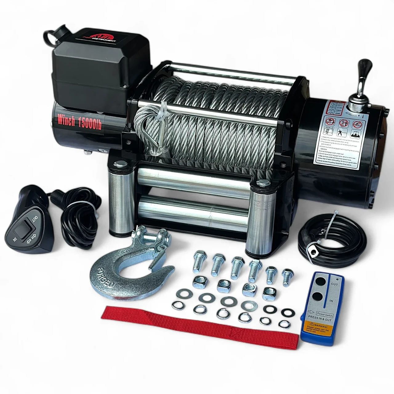 Лебідка Profinstrument 15000Lbs 12 В на джип, евакуатор, Offroad, фото 1