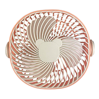 Вентилятор настільний (вбуд. акум./1р/гачок/ЗП Type-C) 19*16,5 см в асорт., Міні вентилятор