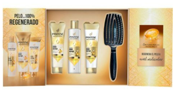 Подарунковий набір для волосся Pantene Bond Repair (шампунь, кондиціонер, відновлююча сироватка, щітка), фото 1