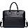 Шкіряна чоловіча сумка для ноутбука 40х30х8, офісний діловий портфель Tiding Bag M364A чорний, фото 10