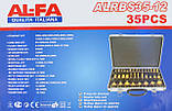 Набір фрез для дерева 35 шт AL-FA ALRBS35-8, фото 2