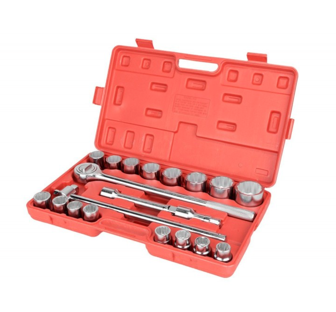 Набір інструментів 12 граней для вантажних автомобілів 3/4" 19-50 мм 21 од. LEX, фото 1