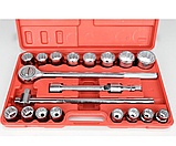 Набір інструментів 12 граней для вантажних автомобілів 3/4" 19-50 мм 21 од. LEX, фото 2