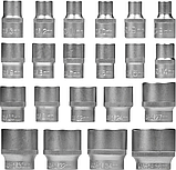 Набір 12-гр. спец головок 1/2" (8-36 мм), 21 од Vorfal V08053, фото 2