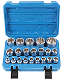 Набір 12-гр. спец головок 1/2" (8-36 мм), 21 од Vorfal V08053, фото 5