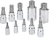 Набір біт впресованих у головку SPLINE М4-М10 (1/2"/1/4"/3/8") 10 од. Vorfal V08055, фото 4