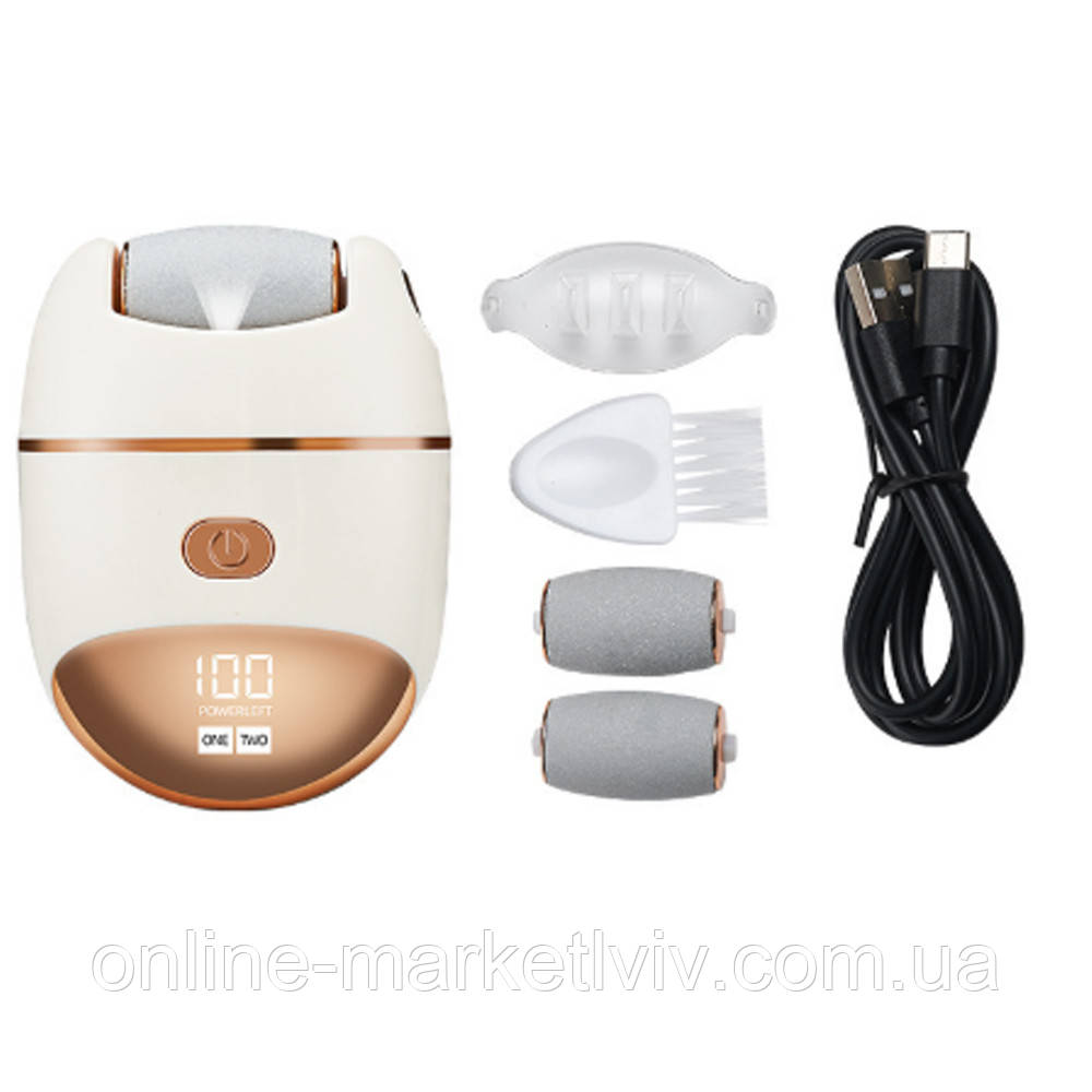 Електрична роликова пилка для стоп і п'ят / Машинка-пемза для ніг / Електропемза / Електрична пемза, фото 1