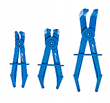 Затискачі для шлангів і патрубків з фіксаторами, діаметрами до 15/ 30/ 60 мм, набір, 3 шт. Falcon F02024, фото 2