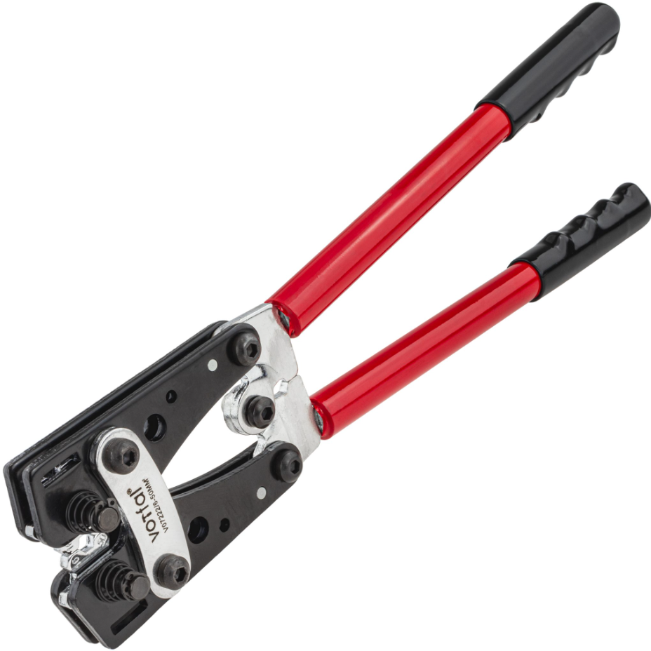 Обтискний інструмент (прес-кримпер) для мідних і алюмінієвих кабельних наконечників 6-50 мм2 Vorfal V07222, фото 1