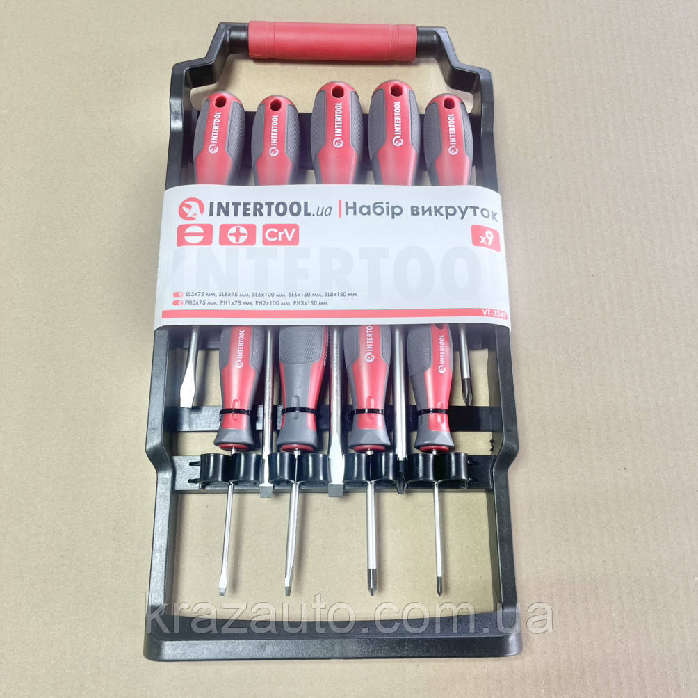 Набір викруток 9 од. INTERTOOL VT-3349, фото 1