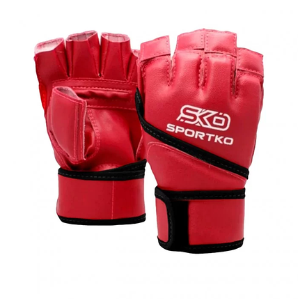 Рукавички для змішаних єдиноборств SPORTKO PD-4, розмір XL, червоні, Україна, фото 3