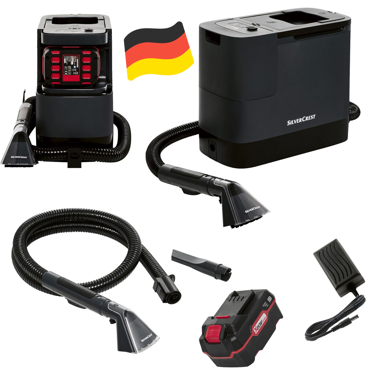 Акумуляторний мийний пилосос SILVERCREST SPRA 20 A1 (200 Вт, 20 В, бак 1.7 л, Німеччина), фото 1