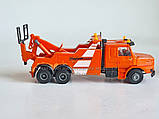Масштабна модель вантажного автомобіля евакуатора SCANIA (помаранчевого кольору) стан б/в, масштабу 1/87,H0, фото 2