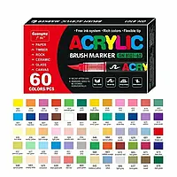 Маркери акрилові для розмальовок Дісней набір GuangNa 8101 на 60 кольорів для малювання фломастери для дітей