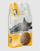 Сухой корм для кошек со вкусом курицы Мисс Кис 10кг.