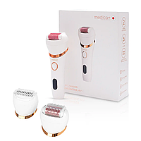 Електрична роликова пилка-пемза 4в1 Medisa+ BodyControl 4v1 + Насадки (2 шт.)