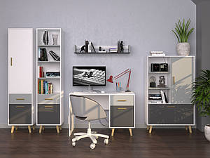 Сучасна модульна дитяча стінка з письмовим столом для школяра дівчинки хлопчика ЛДСП Тіммі ВМВ Холдинг