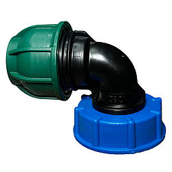 Коліно-перехідник з єврокуба на 25 трубу Irritec (303)