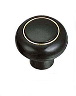 Меблева ручка "Кнопка кільце", 623, чорна