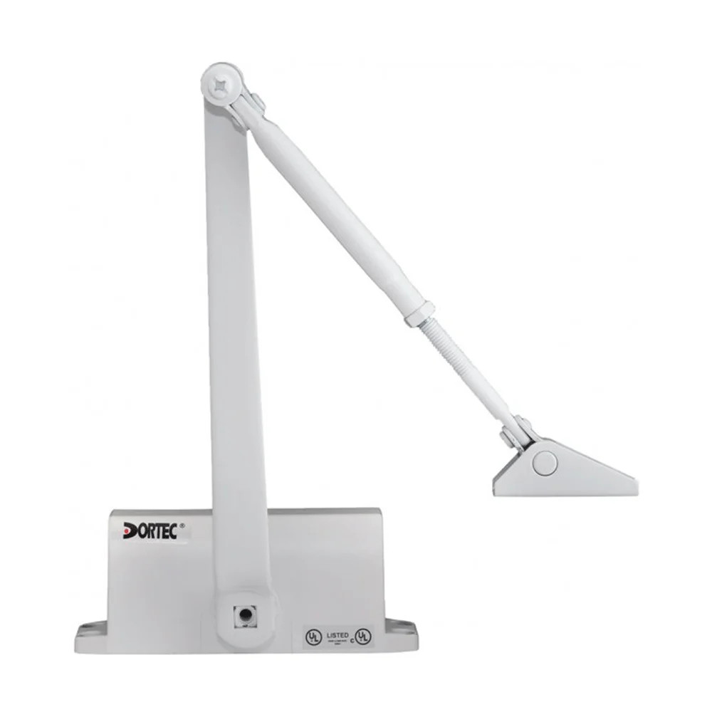 Дверний доводчик з фіксацією Dortec DT-63H White (45-65 кг), фото 1