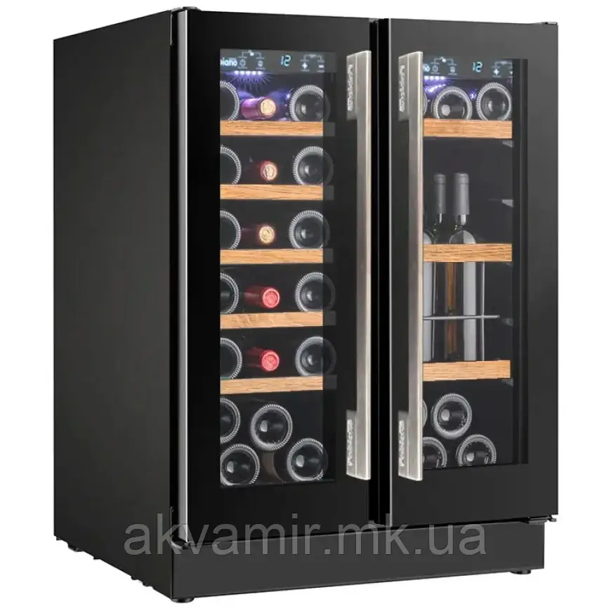 Винна шафа Fabiano FWC 828 Black (чорне скло) підлогова дводверна