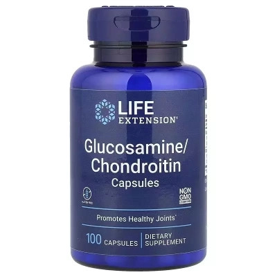 Вітамінно-мінеральний комплекс Life Extension Глюкозамін та хондроїтин, Glucosamine & Chondroitin, 100 капсул (LEX-52210)