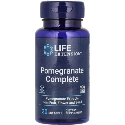 Вітамінно-мінеральний комплекс Life Extension Гранатовий комплекс, Pomegranate Complete, 30 гелевих капсул (LEX-19533)