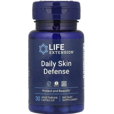 Вітамінно-мінеральний комплекс Life Extension Щоденний захист шкіри, Daily Skin Defense, 30 вегетаріанських до (LEX-24233)